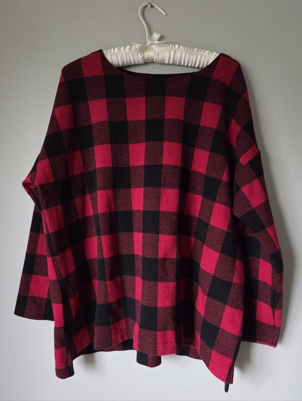 Red and Black Buffalo Check Women’s Sweater
